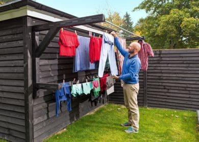 Clothesline on a Building