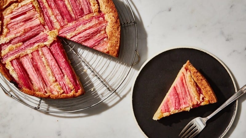 Rhubarb Custard Cake