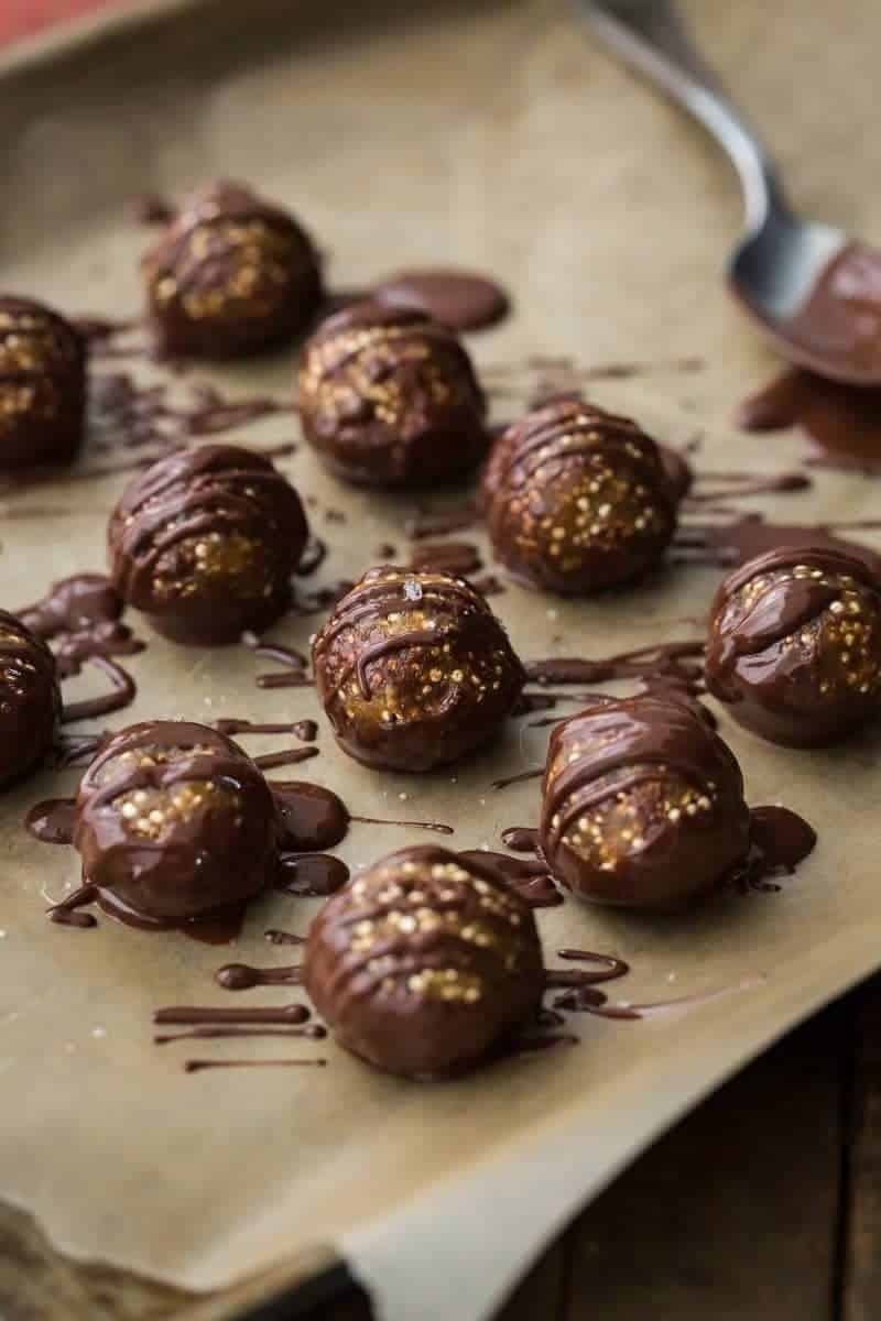 Peanut Butter Buckeye Balls with Quinoa