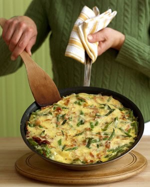 Green Bean, Ham and Cheese Frittata