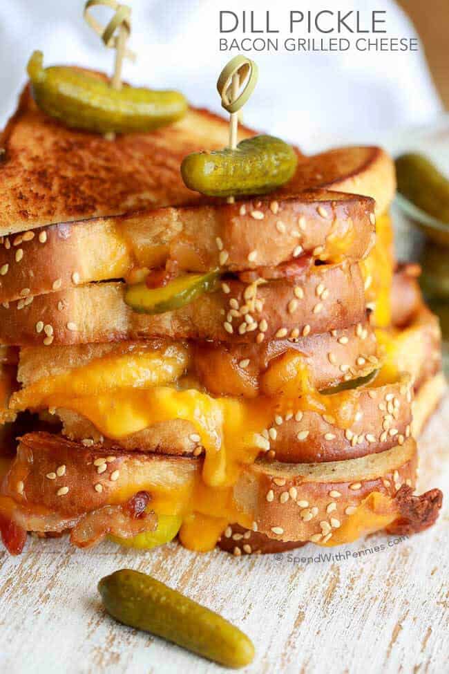 Bacon Dill Pickle Grilled Cheese