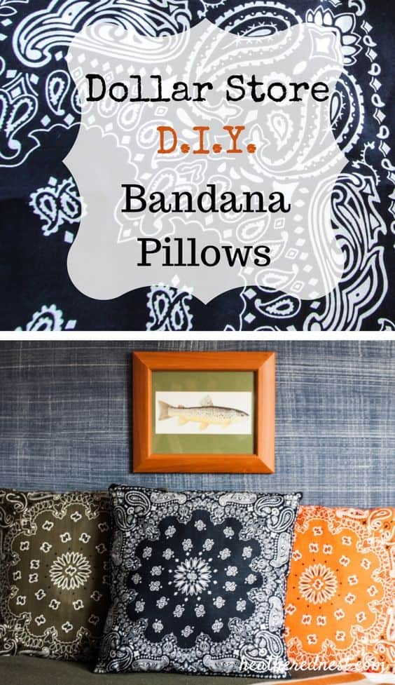 Dollar Store Bandana Pillows