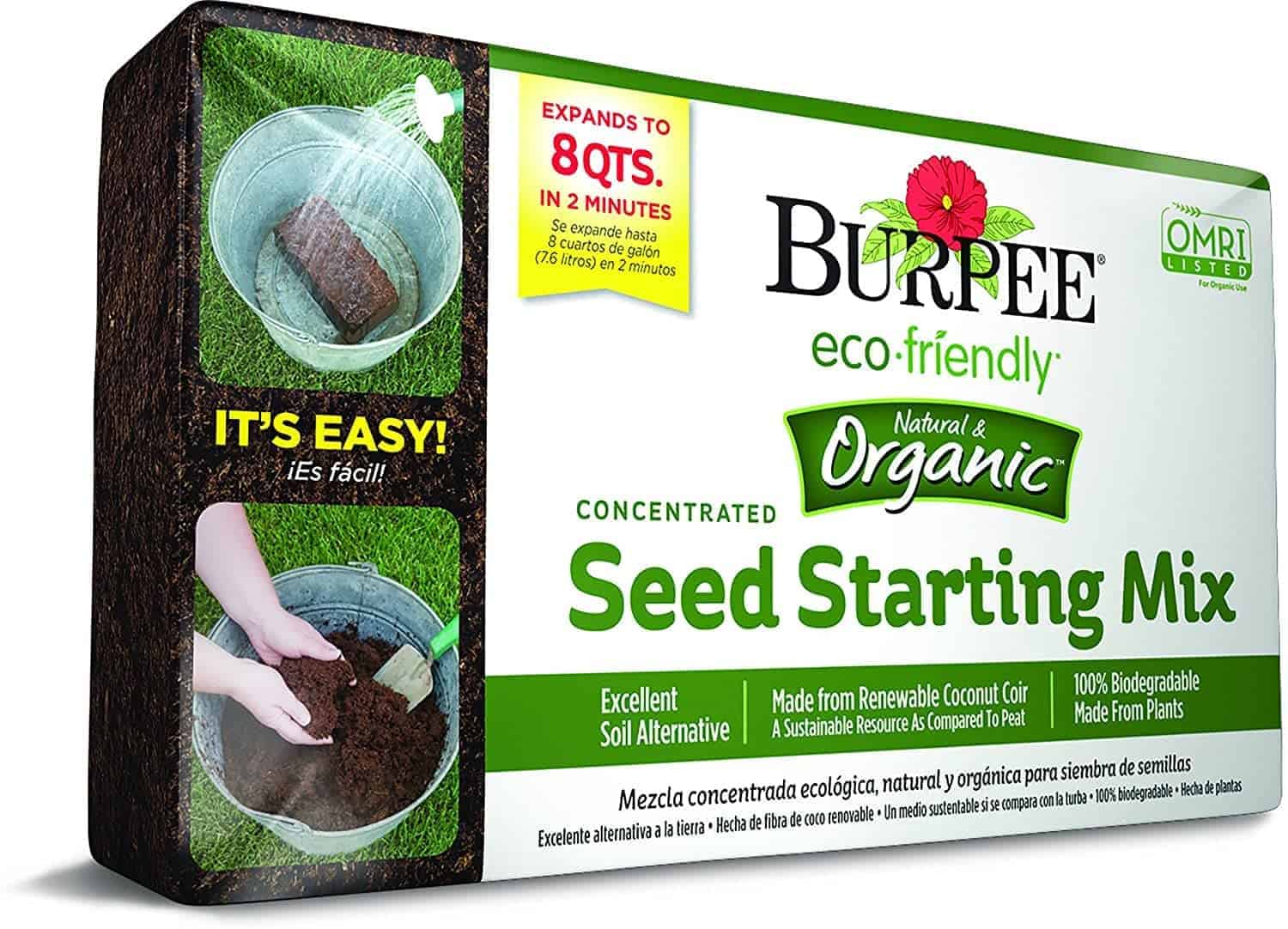 Burpee 8qt Organic Coir Compressed Seed Starting Mix