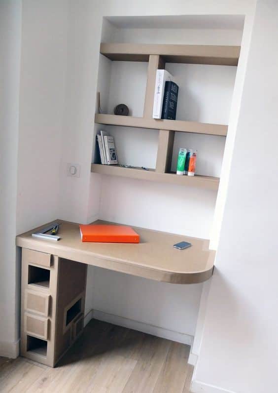 Cardboard Desk and Shelf