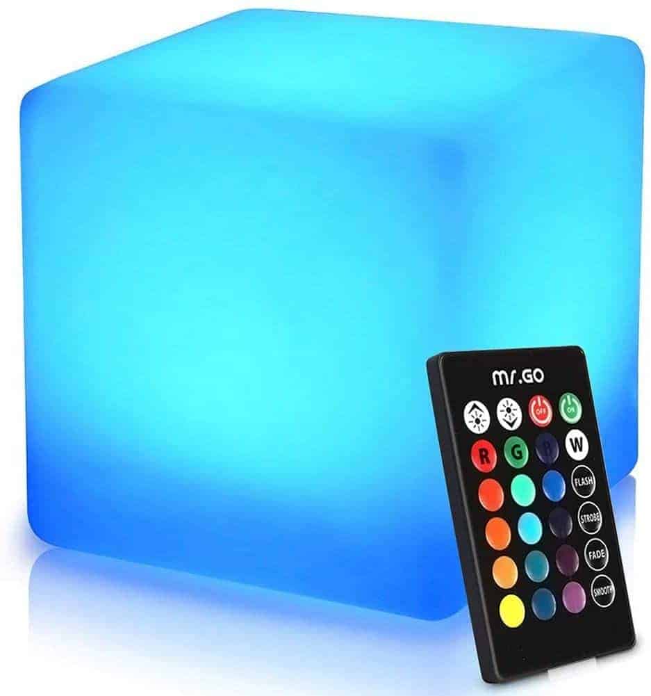 Mr. Go Rechargeable LED Light Cube Stool