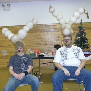 Pantyhose Reindeer Balloon Game