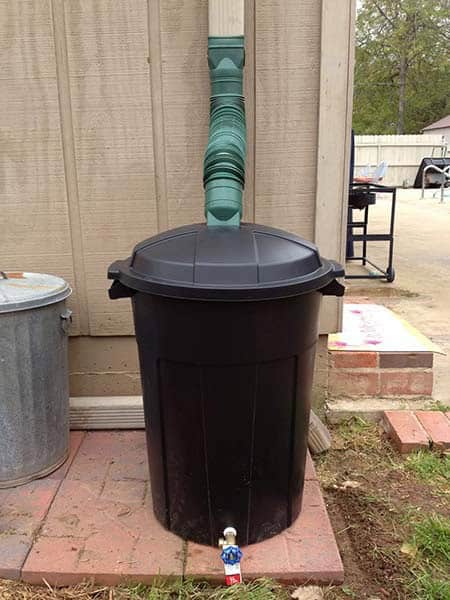 A Trash Can Rain Barrel