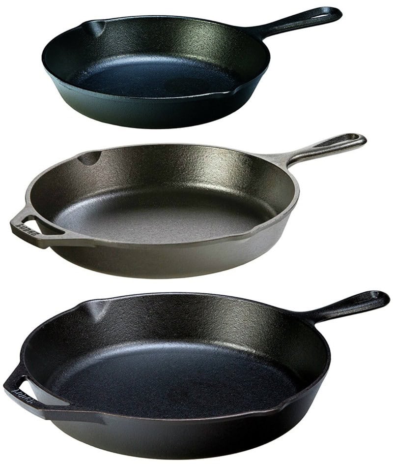 Lodge Seasoned Cast Iron Skillet Bundle