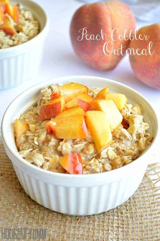 Peach Cobbler Oatmeal