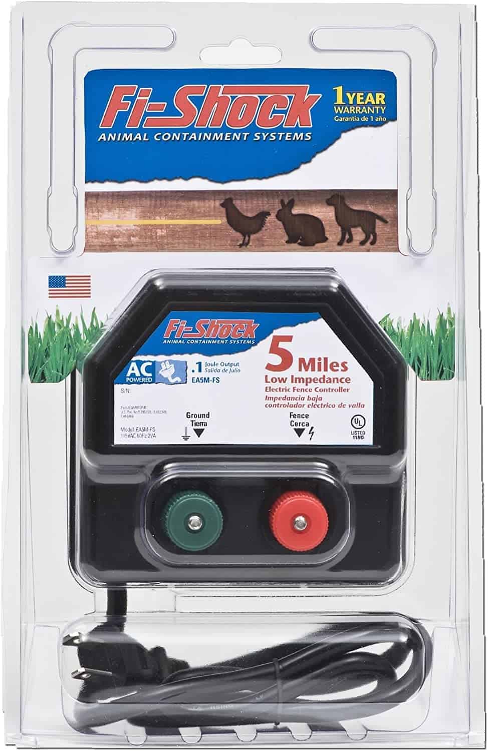 Fi-Shock EA5M-FS Low Impedance Electric Fence Energizer