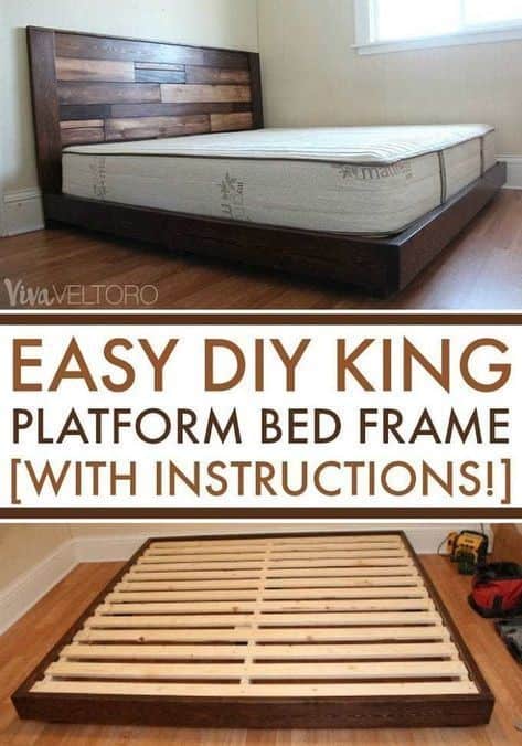 Easy King DIY Platform Bed