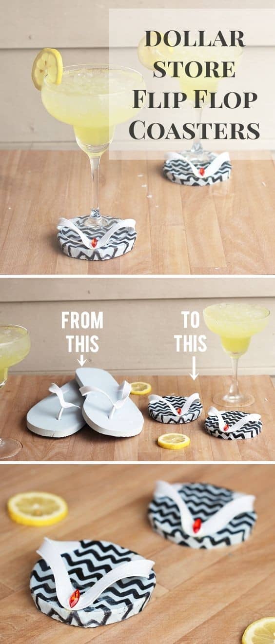 DIY Flip Flop Coasters