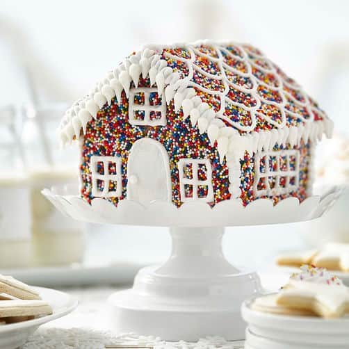 Sprinkle Covered Gingerbread House