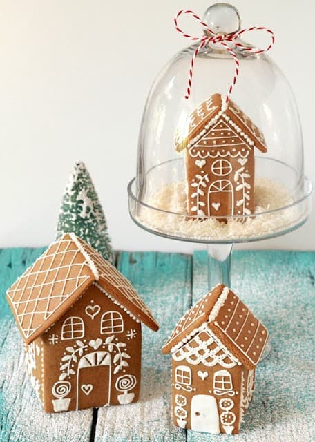 Snow Globe Gingerbread Houses