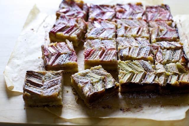 Almond Rhubarb Picnic Bars