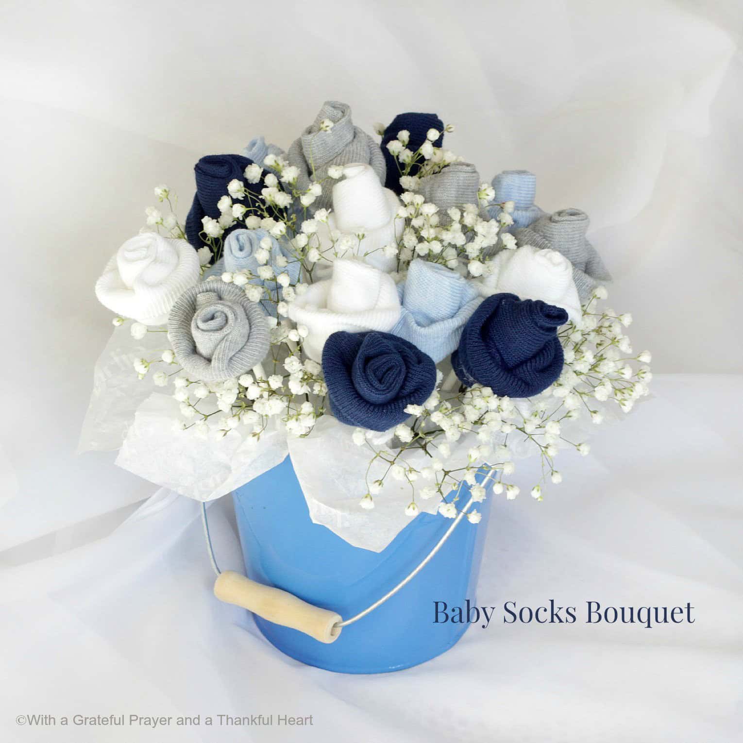 Baby Sock Rose Flower Bouquet