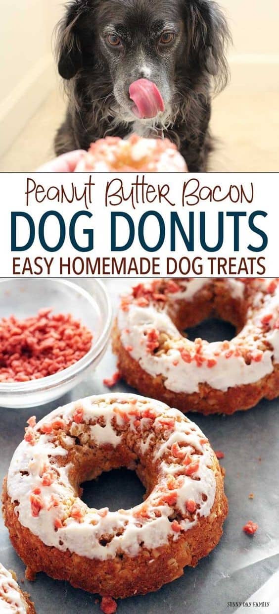 Peanut Butter Bacon Dog Doughnuts