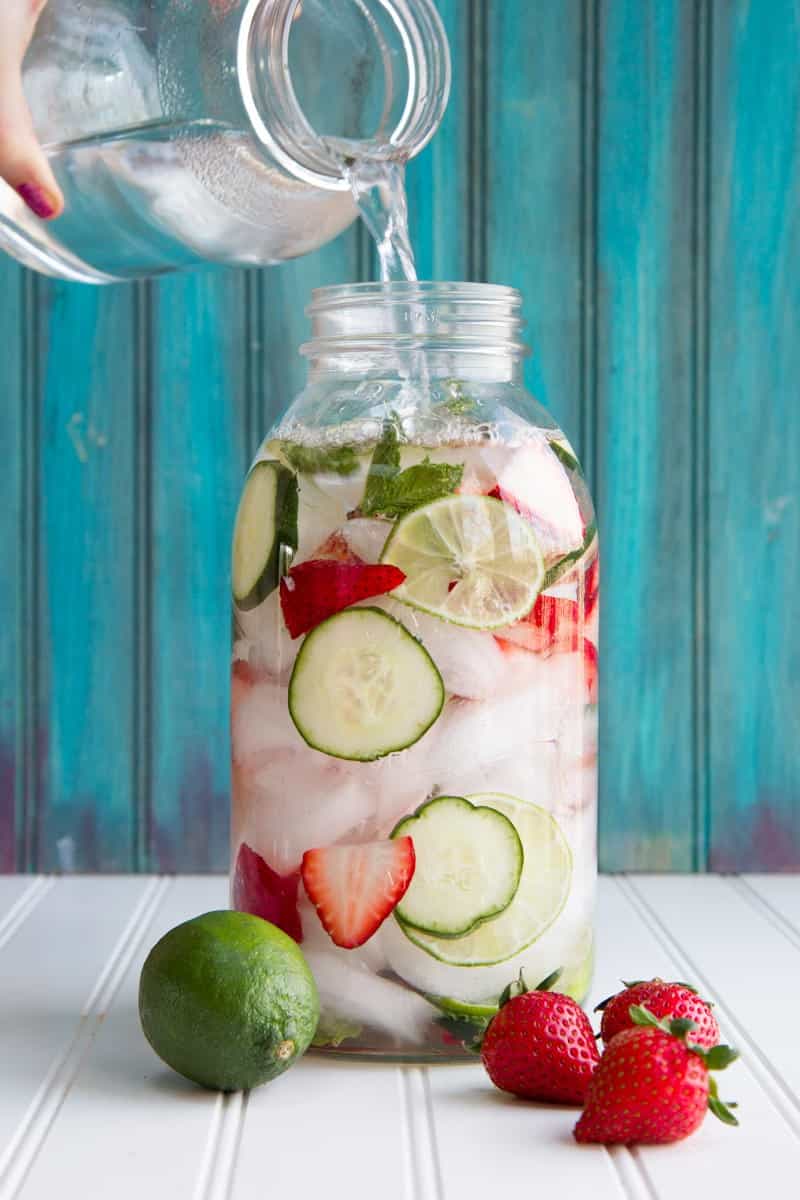 Strawberry, Lime, Cucumber, and Mint