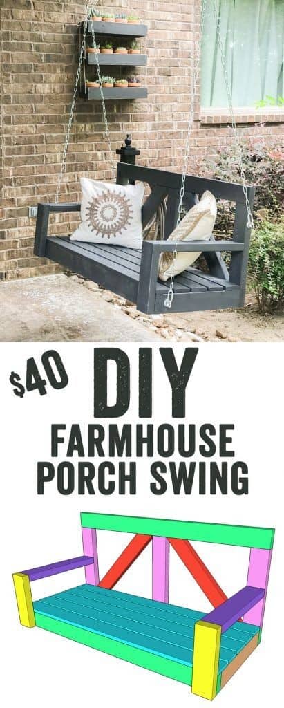 $40 DIY Farmhouse Swing