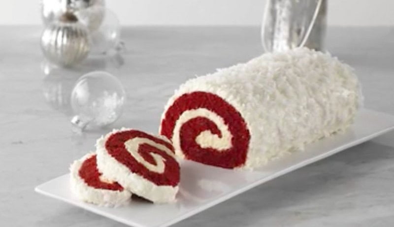 Red Velvet Yule Log